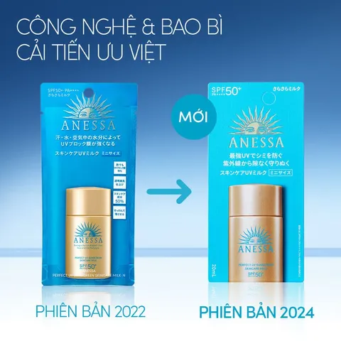 Sữa Chống Nắng Anessa SPF50+ PA++++ - Dưỡng Da Kiềm Dầu 20ml, Bảo Vệ Da Mặt & Cơ Thể, Phù Hợp Mọi Loại Da, Nhật Bản