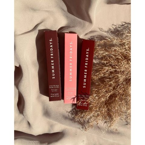 Son dưỡng môi Summer Fridays Lip Butter Balm - Vegan, giữ ẩm và làm dịu môi khô, màu nâu đường nâu, hương vị ngọt ngào, an toàn cho bà bầu