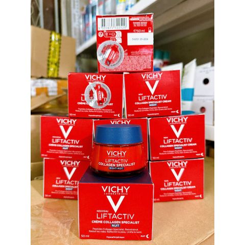 Kem Dưỡng Vichy Liftactiv Collagen Specialist Ngày & Đêm 50ml - Chống Lão Hóa, Làm Sáng Da, Tăng Độ Đàn Hồi Cho Mọi Loại Da