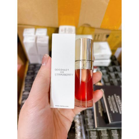 Son Dưỡng Clarins Lip Comfort Oil 7ml Màu 08 Trawberry (Đỏ Cam)
