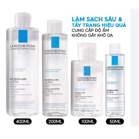 Nước Tẩy Trang La Roche-Posay Effaclar 400ml - Sạch Sâu, Dành Cho Da Dầu, Da Nhạy Cảm, Giải Quyết Mụn, Dầu Thừa