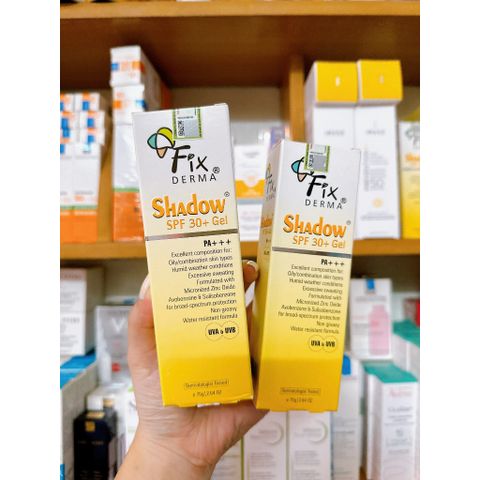 Gel Chống Nắng Fixderma Shadow SPF 30+ Cho Da Nhờn, Mụn Nhạy Cảm - Bảo Vệ Da Khỏi Tia UV, Giảm Lão Hóa 75g