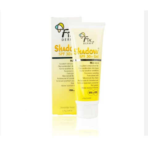 Gel Chống Nắng Fixderma Shadow SPF 30+ Cho Da Nhờn, Mụn Nhạy Cảm - Bảo Vệ Da Khỏi Tia UV, Giảm Lão Hóa 75g