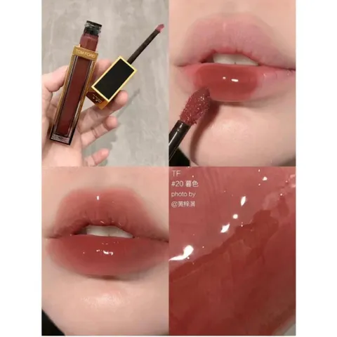 Son Bóng Tom Ford Gloss Luxe Lip 20 Phantome Màu Nâu Đất - Son Kem Dưỡng Ẩm Môi Căng Mọng, Cảm Nhận Thời Thượng, Phù Hợp Với Phái Đẹp
