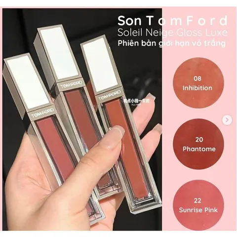 Son Bóng Tom Ford Gloss Luxe Lip 20 Phantome Màu Nâu Đất - Son Kem Dưỡng Ẩm Môi Căng Mọng, Cảm Nhận Thời Thượng, Phù Hợp Với Phái Đẹp