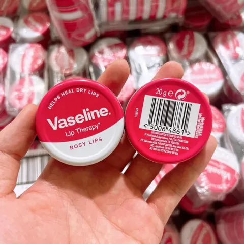 Sáp Dưỡng Môi Hộp Thiếc Vaseline Lip Therapy 20g - Dưỡng ẩm tự nhiên, nhiều màu sắc, phù hợp cho đôi môi khô nứt nẻ, dùng hàng ngày.