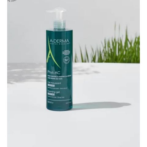 Sữa Rửa Mặt A-Derma Phys-AC Organic Gel Tẩy Rửa Da Nhạy Cảm và Da Dầu Mụn - Làm Sạch Dịu Nhẹ, Cấp Ẩm Hiệu Quả
