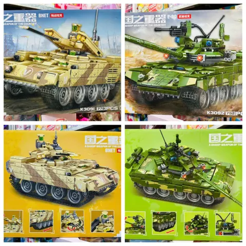 Đồ chơi lắp ráp mô hình xe tăng E-90 BNET có 2 phân loại MINGDI K3091 K3092 A SHARP WEAPON OF THE COUNTRY