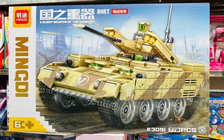 MINGDI K3091 Bộ lắp ráp mô hình xe tăng BNET A Sharp Weapon of the country