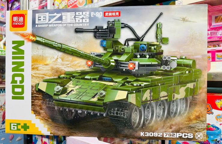 MINGDI K3092 Bộ lắp ráp mô hình xe tăng E-90  A Sharp Weapon of the country