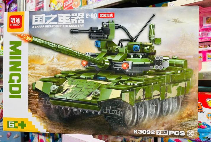 MINGDI K3092 Bộ lắp ráp mô hình xe tăng E-90  A Sharp Weapon of the country