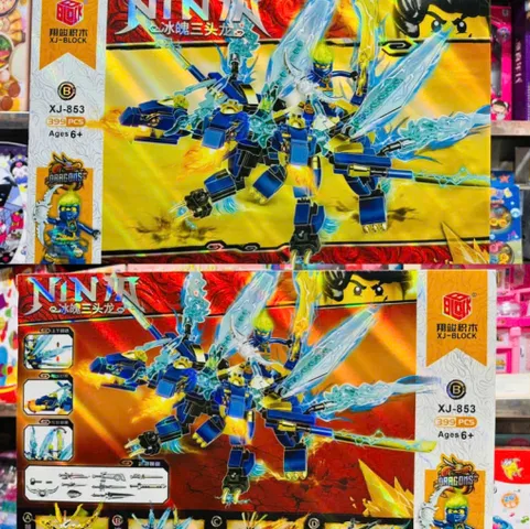 XJ BLOCK - 853B Bộ lắp ráp Ninja rồng xanh 399 mảnh cho trẻ từ 6 tuổi trở lên