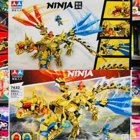 CHAOBAO 7632 Bộ lắp ráp Ninja Rồng Vàng Sky Width Candlesaurus gồm 502 mảnh ghép - Mô hình lắp ráp thú vị cho trẻ em