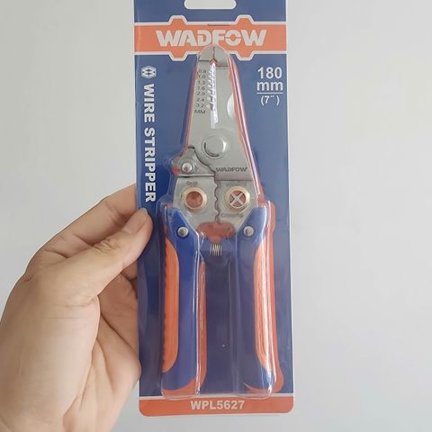 Kìm tuốt dây điện 180mm WADFOW WPL5627 | Lưỡi thép sắc – Tuốt nhanh, không đứt lõi | Tay cầm chống trượt