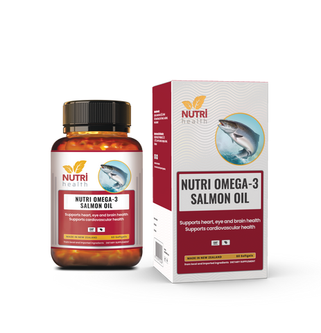 Dầu Cá Hồi Nhập Khẩu Chính Hãng New Zealand Nutri Omega 3 Salmon Oil 60 Viên