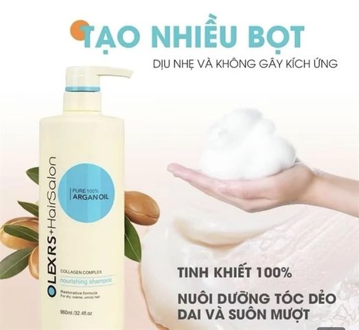 Dầu Gội Olexrs Argan Oil Collagen Hair Salon 946ml