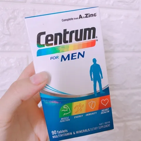 Centrum For Men 90 Viên – Đa Vitamin Cho Nam Giới, Hỗ Trợ Sức Khỏe Toàn Diện - Úc
