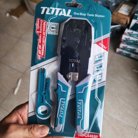 Kìm Bấm Cos Dây Mạng 8 Inch Total TMPC4468P - Đa Năng Uốn, Tước, Cắt Cho Thợ Viễn Thông và Mạng LAN