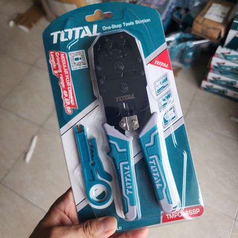 Kìm Bấm Cos Dây Mạng 8 Inch Total TMPC4468P - Đa Năng Uốn, Tước, Cắt Cho Thợ Viễn Thông và Mạng LAN