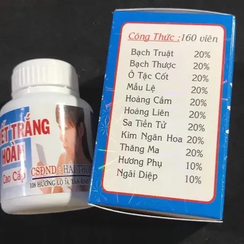 Viên uống Huyết Trắng Chính Hãng Việt Nam 160 Viên - Hỗ Trợ Điều Hòa Kinh Nguyệt và Giảm Đau Bụng Kinh
