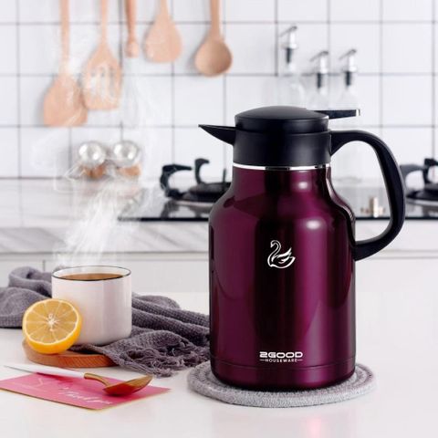 Bình Giữ Nhiệt 2GOOD FLASK B16 (1.8L) - Bình Pha Trà Inox 304 Giữ Nóng và Lạnh Lâu, Phù Hợp Để Ủ Cháo, Trà, Giữ Nhiệt Tối Ưu