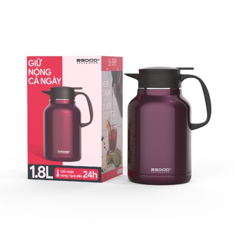Bình Giữ Nhiệt 2GOOD FLASK B16 (1.8L) - Bình Pha Trà Inox 304 Giữ Nóng và Lạnh Lâu, Phù Hợp Để Ủ Cháo, Trà, Giữ Nhiệt Tối Ưu