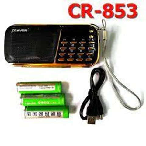 Loa Di Động Caraven CR-853 - Âm Thanh Sống Động, Nghe Nhạc Qua Thẻ Micro SD, USB và FM, Pin Bền 20-30 Giờ
