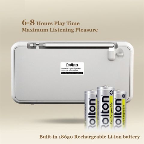 Loa Đài Pháp Thoại Rolton E500 - Loa Bluetooth Đa Chức Năng với FM, Thẻ Nhớ và Ghi Âm, Phù Hợp Cho Kích Hoạt Chụp Ảnh Tự Sướng