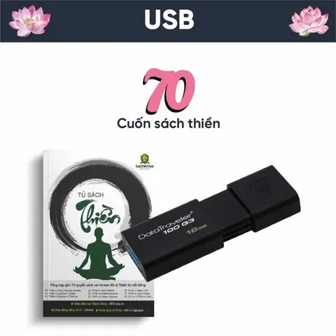 USB 16GB - 70 Cuốn Sách Thiền Âm Thanh - Giải Đáp Kinh Nghiệm Thiền Tập Cho Cuộc Sống Bình An