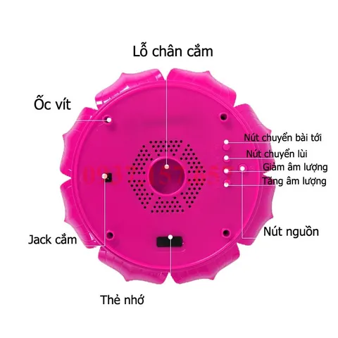 Loa Niệm Phật Năng Lượng Mặt Trời Hoa Sen 29 Bài - Sạc Được Bằng Ánh Sáng Mặt Trời, Bảo Hành 6 Tháng