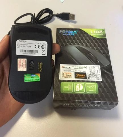 Chuột Vi Tính Có Dây Fuhlen L102 - Thiết Kế Ergonomic Nhẹ, Độ Nhạy Cao, Phù Hợp Làm Việc và Chơi Game - Phụ Kiện Giá Rẻ