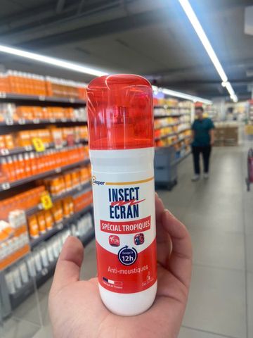 Xịt Muỗi Insect Ecran 12H 100ml - Chống Muỗi An Toàn Cho Trẻ Em và Gia Đình - Sản Phẩm Pháp Dành Cho Vùng Nhiệt Đới