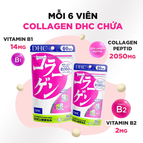 Viên Uống Collagen DHC Nhật Bản 360 Viên - Bổ Sung Collagen Tăng Độ Đàn Hồi Da, Giúp Da Săn Chắc và Căng Mịn