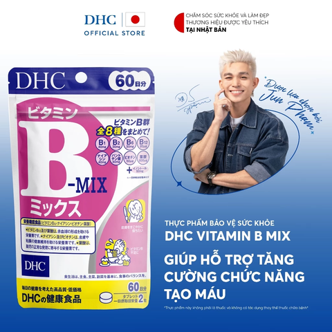 Viên Uống DHC Vitamin B Mix Nhật Bản - Hỗ Trợ Sức Khỏe, Tăng Cường Năng Lượng, Làm Đẹp Da, 60 Viên