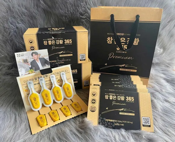 Tinh chất nghệ Nano Curcumin 365 Premium 32 tép x 3g - Hỗ trợ sức khỏe, nâng cao miễn dịch, cải thiện tiêu hóa và làm đẹp da