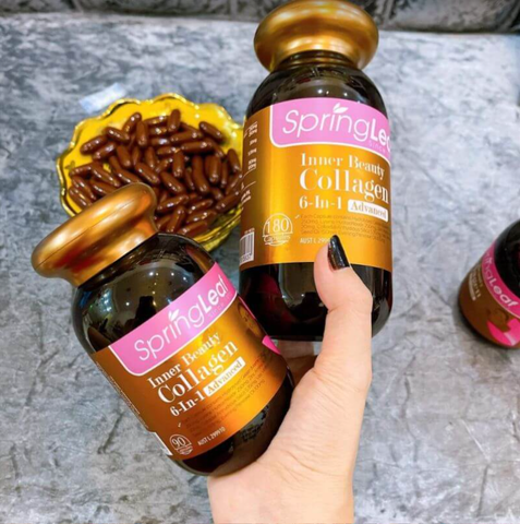 Viên Uống Collagen Chống Lão Hoá Spring Leaf Inner Beauty – Sắc Đẹp Từ Bên Trong, Cải Thiện Da, Tăng Cường Đàn Hồi, 180 Viên