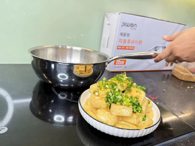 Chảo JIWON Cao Cấp Chống Dính Nano Cool – Inox 5 Lớp Dẫn Nhiệt Nhanh, Dễ Vệ Sinh, Phù Hợp Mọi Loại Bếp