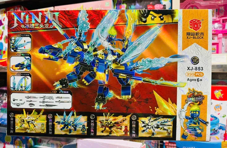 Bộ Lắp Ráp Ninja Rồng Xanh XJ BLOCK 853B - Đồ Chơi Phát Triển Tư Duy Cho Trẻ Em Với 399 Chi Tiết Sáng Tạo