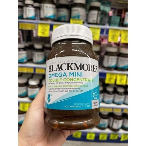 Dầu Cá Blackmores Omega 3 Mini 400 Viên - Bổ Sung DHA & EPA Không Mùi, Hỗ Trợ Sức Khỏe Tim Mạch & Não Bộ