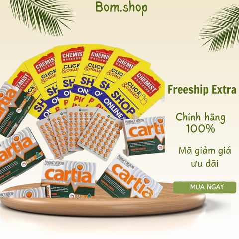 CARTIA Viên Uống Ngừa Đột Quỵ và Giảm Nguy Cơ Đau Tim - Hỗ Trợ Tim Mạch, 168 Viên, Xuất Xứ Úc
