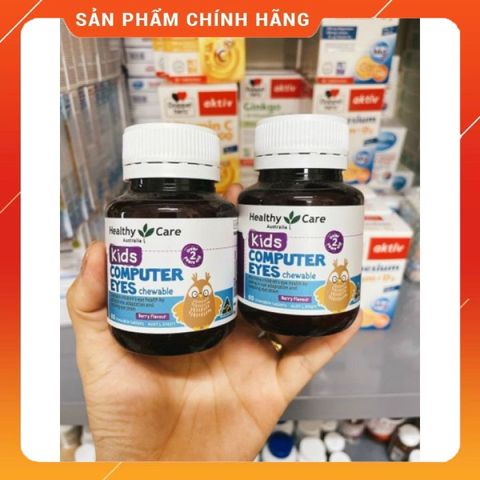 Viên Nhai Bổ Mắt Cho Bé Healthy Care - Viên Uống Bảo Vệ Mắt Từ 2 Tuổi Hộp 60 Viên, Giảm Mỏi Mắt Do Ánh Sáng Xanh