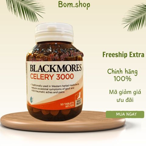 Viên Uống Hỗ Trợ Điều Trị Gout Blackmores Celery 3000mg - Giảm Đau, Kháng Viêm, 50 Viên, Xuất Xứ Úc
