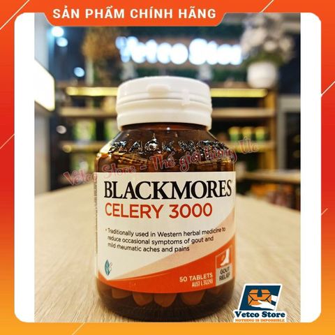 Viên Uống Hỗ Trợ Điều Trị Gout Blackmores Celery 3000mg - Giảm Đau, Kháng Viêm, 50 Viên, Xuất Xứ Úc