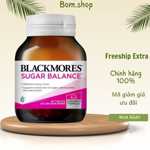 Viên Uống Cân Bằng Đường Huyết Blackmores Sugar Balance 90 Viên - Hỗ Trợ Điều Trị Tiểu Đường, Cải Thiện Sức Khỏe Tim Mạch