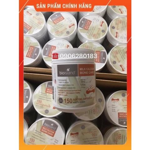 Viên uống Bio Island Milk Calcium Care 150 viên - Hỗ trợ xương khỏe mạnh, bổ sung canxi tự nhiên từ sữa bò, vitamin D3 & K2.