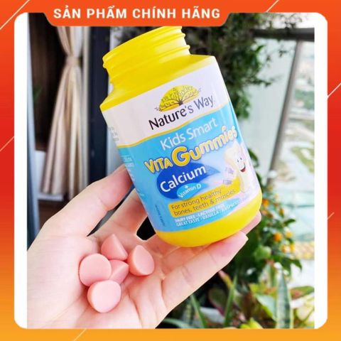 Kẹo Vitamin Nature's Way Kids Smart VITA Gummies Canxi & Vitamin D 60 viên - Bổ sung sức khỏe xương cho trẻ em - Úc
