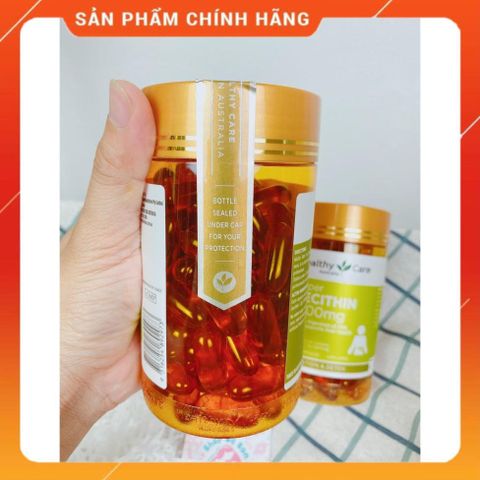 Mầm Đậu Nành Úc Healthy Care Super Lecithin 1200mg 100 Viên - Hỗ Trợ Cân Bằng Nội Tiết Tố Nữ Giới, Giảm Lão Hóa Da