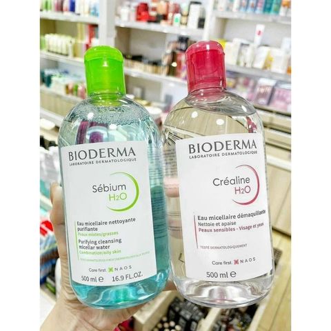 Nước Tẩy Trang Bio H2O 500ml - Dung Dịch Làm Sạch, Không Cồn, Dành Cho Da Nhạy Cảm, Không Cần Rửa Lại, Giúp Tẩy Trang Nhanh Chóng