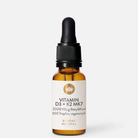 Vitamin D3+K2 MK7 20ml ????? chính hãng Sunday natural nội địa Đức