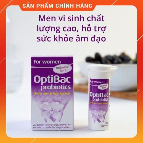 Men vi sinh Optibac Tím cho Phụ Nữ - Tăng cường hệ miễn dịch, ngăn ngừa nhiễm khuẩn và nấm âm đạo - 30 viên nhập khẩu UK